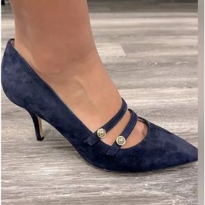 Kate Spade Navy Blue Suede Pumps 10